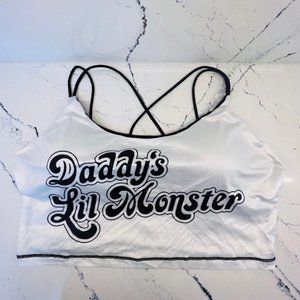 Daddy's Lil Monster Crop Top Plus Size